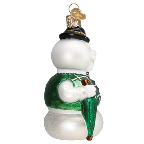 Sam The Snowman Glass Blown Ornament for Christmas Tree (14 Count)