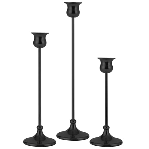 Taper Candle Holder Tall Vintage Metal Candlestick Holders Candle Stick Candelabra for Halloween Thanksgiving Christmas Holiday Wedding