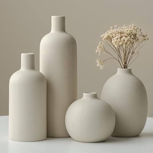 Modern Ceramic Vase Set (4 Count)