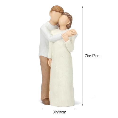 Elderly Mom and Son Figurines