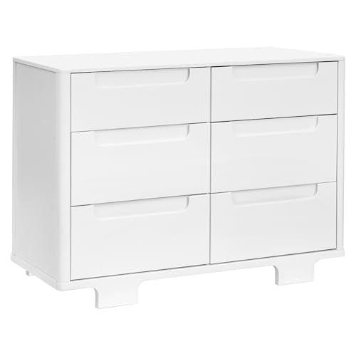Yuzu 6 Drawer Dresser in White with Over 10