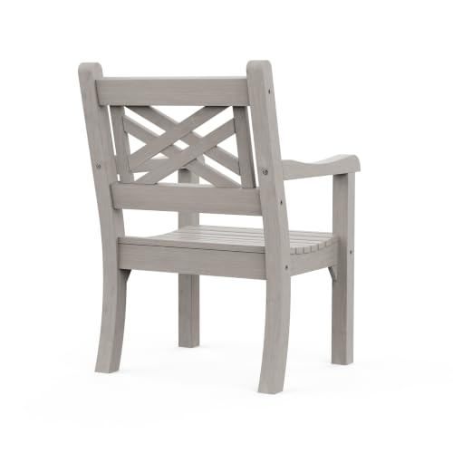 Poly Lumber Outdoor Patio Dining Chair with Arms Set of 2 (2 Count)