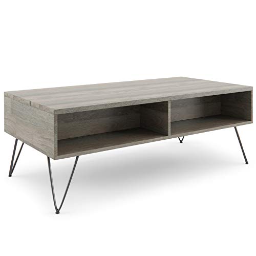 Lockhart 30" Wide Solid Mango Wood Drum Coffee Table in Natural
