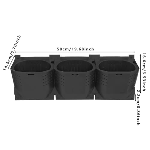 12Pieces 3 Pot Wall Planter Vertical Garden Plant Walls Wall Mounted Vertical Planter with Water