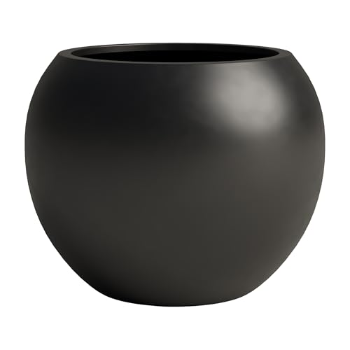 Premium Mt Sherman Fiberstone Sphere Planter for Indoor Outdoor Use