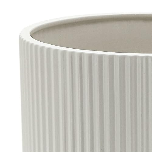 Fluted Ceramic Planter Pot for Indoor Outdoor Plants