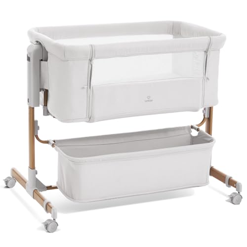 3-in-1 Baby Bassinet, Bedside Sleeper & Rocking Bassinet for Newborn