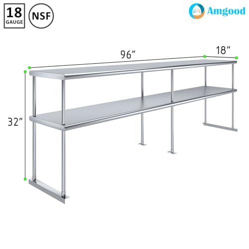 96 Inch Double Tier Overshelf