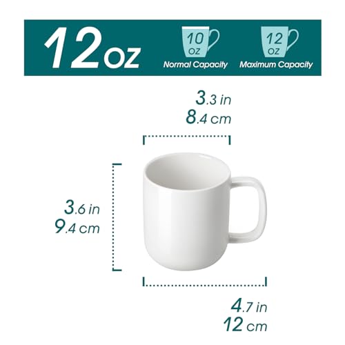 Porcelain Coffee Mugs Set (6 Count)