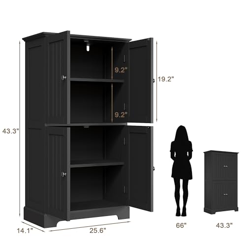 Bathroom Floor Cabinet with Adjustable Shelves