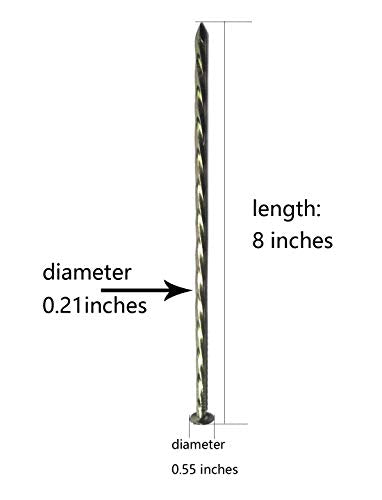 9 Pack 8 Inch Galvanized Tent Spikes
