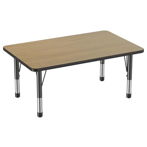 FDP 30" x 48" Rectangle Table with Chunky Legs