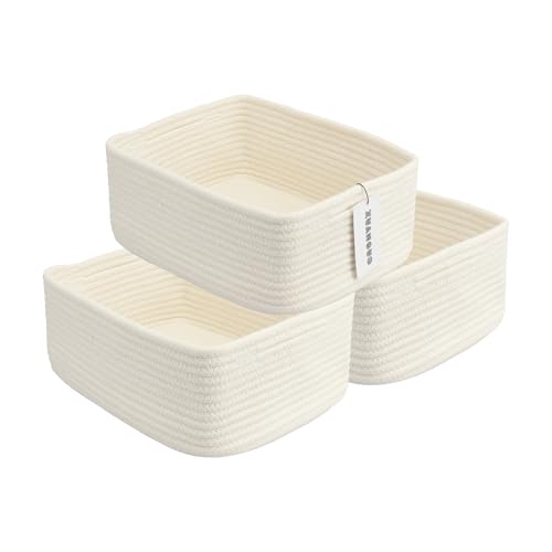 Small Woven Storage Baskets for Shelves (3 Count)