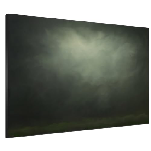 46"x60" Extra Large Framed Wall Art Moody Green Abstract Cloudscape