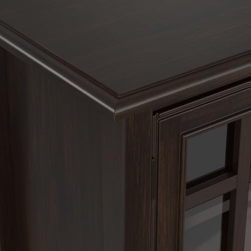 Connaught 46" Solid Wood Tall Cabinet in Dark Chestnut Brown