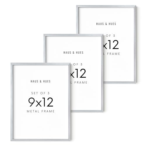 9x12 Silver Metal Picture Frames (3 Count)