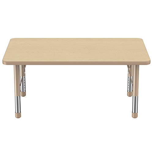 FDP 30" x 48" Rectangle Table with Chunky Legs