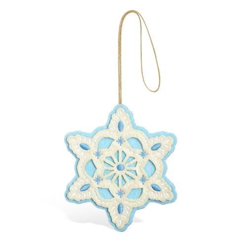 Icy Snowflake Christmas Card with Envelope