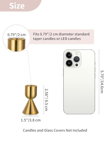 Taper Candle Holders Gold (4 Count)