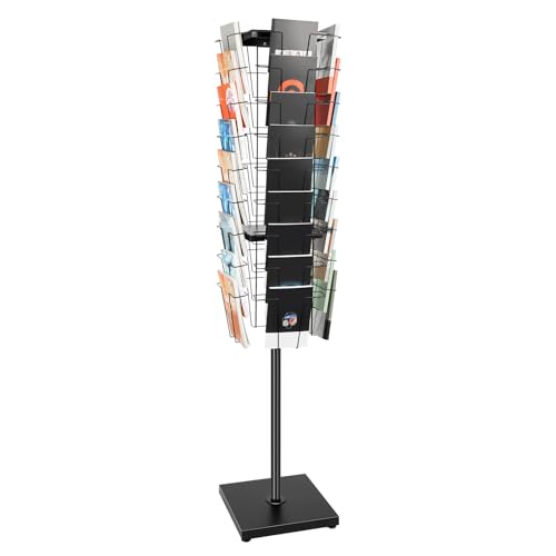 kangten 36 Pockets 360° Rotating Magazine Rack
