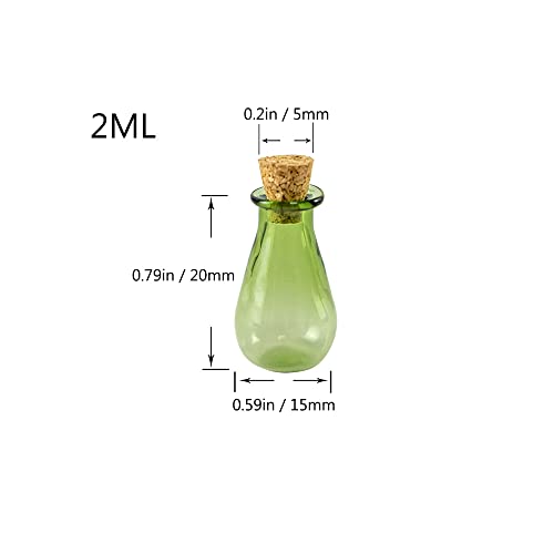 Mini Glass Color Bottles (7 Count)