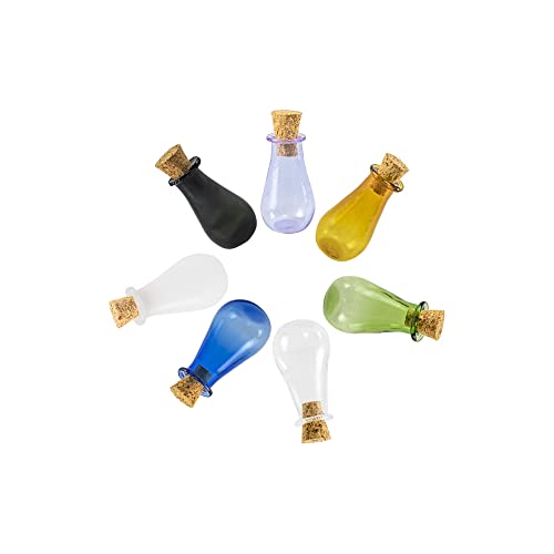 Mini Glass Color Bottles (7 Count)