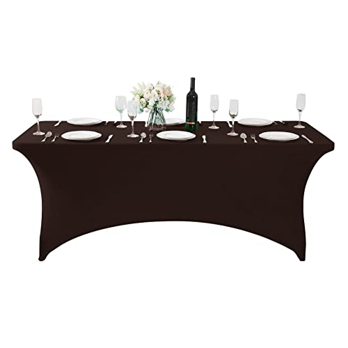 Spandex Table Cover for 6Ft or 4fT or 8ft Table Universal Fitted Stretch Tablecloth for Party