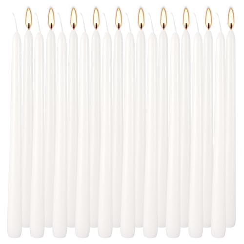 20 Pack White Taper Candles 12 Inch Tall 3 (20 Count)