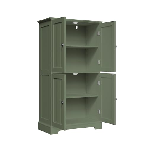 Bathroom Floor Cabinet with Adjustable Shelves