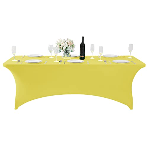 Spandex Table Cover for 8FT or 4ft or 6ft Table Universal Fitted Stretch Tablecloth for Party