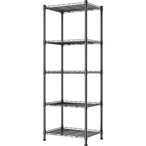 5 Wire Shelving Metal Storage Rack Adjustable Shelves