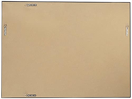 Palais Rectangular Vanity Decorative Accent Wall Mirror Modern Beaded Beveled Glass Mottled Silver Mirrored Frame 30" Wide for Bathroom Bedroom Living Room Home House Office