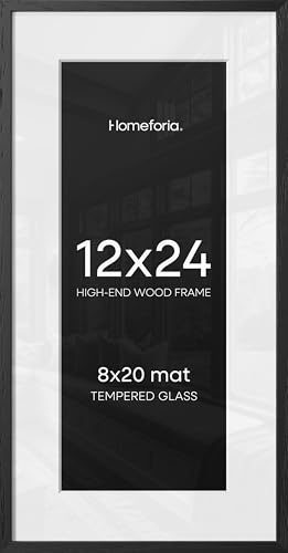12x24 Black Oak Picture Frame