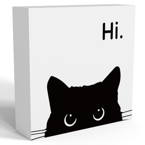 Black Cat Desk Decor