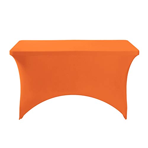 Spandex Table Cover for 4FT or 6ft or 8ft Table Universal Fitted Stretch Tablecloth for Party