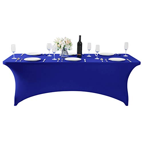 Spandex Table Cover for 8FT or 4ft or 6ft Table Universal Fitted Stretch Tablecloth for Party