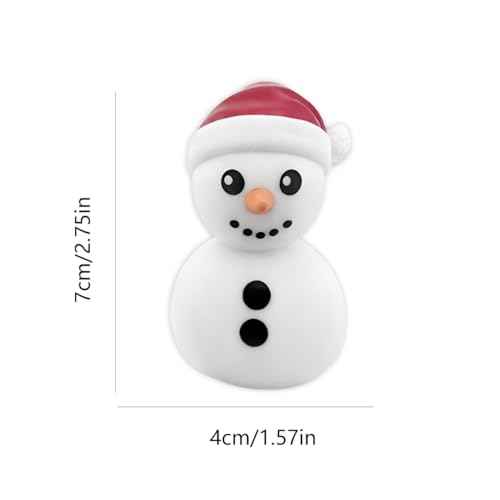 Christmas Snowman Figurines Cute Finger Statue Sculpture Decorations Indoor Cartoon Snowman Ornaments Christmas Desktop Decor Winter Tabletop Statue for Xmas Party Home Decoration