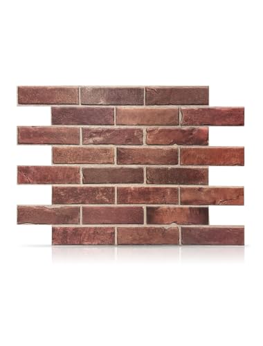 3D Faux Red Brick Wall Panels (28.8628472222222 Sq Ft)