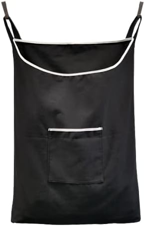 Laundry Collector, Laundry Hamper, Door Hanging Laundry bag with hooks (Black, 65Liters) - NestledHome