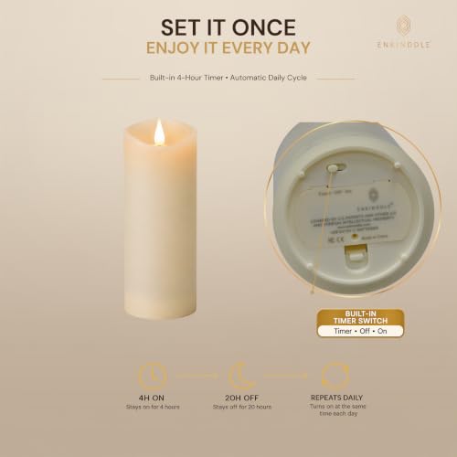 Tall Flameless Candles with Timer