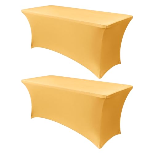 4ft Stretch Spandex Table Cover for Folding Tables (2 Count)