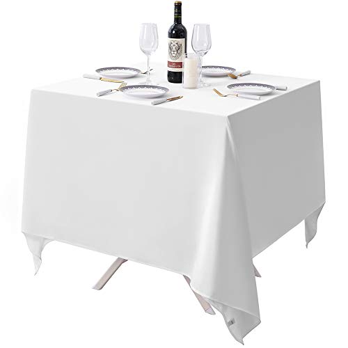 Small White Square Tablecloth 52x52 Inch