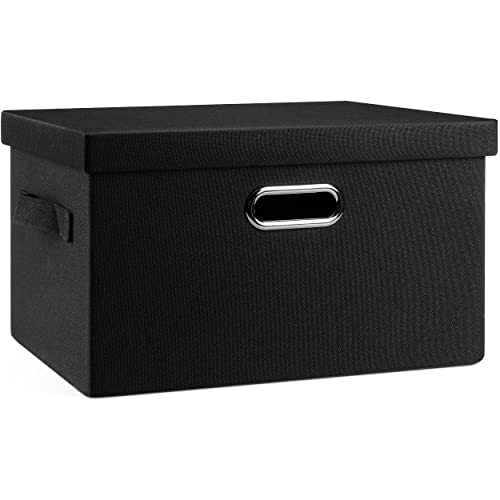 Medium 15" 21 Quart Collapsible Stackable Storage Bins with Lids