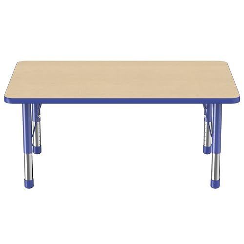 FDP 30" x 48" Rectangle Table with Chunky Legs