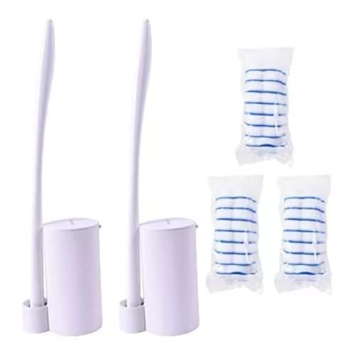 Disposable Toilet Brush Holder Set Toilet Wand (2 Count)