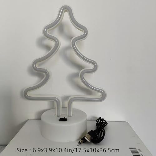 Christmas Tree Neon Light Signs for Bedroom Bedside Dorm Wall Decor