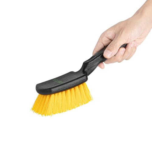 4 in Black Plastic Utility Scrub Brush