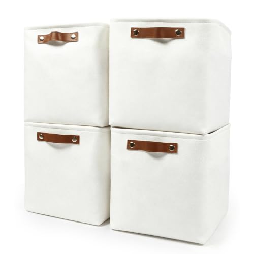 Collapsible Fabric Storage Cubes 11x11 Cube Storage Bins (4 Count)