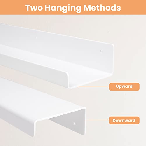 4 Pcs 15" Acrylic Shelves for Wall Organize and Display (4 Count)