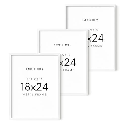 18x24 White Aluminum Frame Set of 3